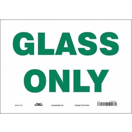 Condor Glass Only, 14 in W x 10 in H, Horizontal Rectangle, Vinyl, 468U05 468U05