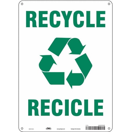Condor Recycle/Recicle, 10 in W x 14 in H, Vertical Rectangle, Polyethylene, 468U65 468U65