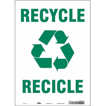 Condor Recycle/Recicle, 10 in W x 14 in H, Vertical Rectangle, Vinyl, 468U67 468U67
