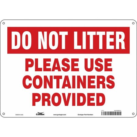 Condor PLEASE USE CONTAINERS PROVIDED, 14 in W x 10 in H, Horizontal Rectangle, Polyethylene, 468W54 468W54