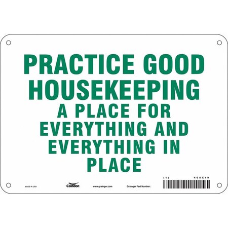Condor PRACTICE GOOD HOUSEKEEPING A PLACE FOR EVERYTHING AND EVERYTHING IN PLACE, 10 in W x 7 in H, 468X19 468X19