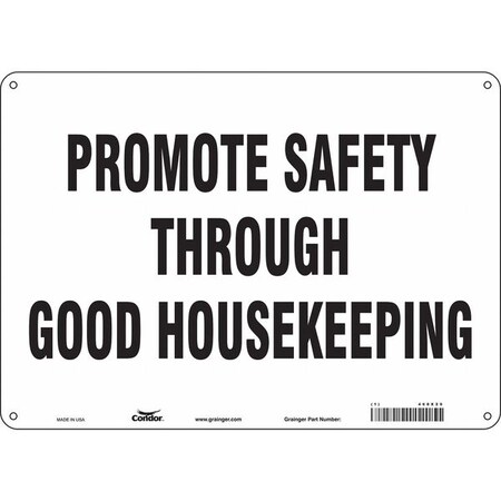 Condor PROMOTE SAFETY THROUGH GOOD HOUSEKEEPING, 14 in W x 10 in H, Horizontal Rectangle, 468X29 468X29