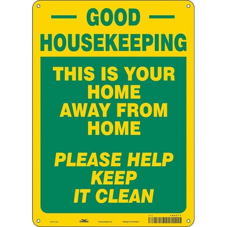 Condor THIS IS YOUR HOME AWAY FROM HOME PLEASE KEEP IT CLEAN, 10 in W x 14 in H, Vertical Rectangle, 468Z11 468Z11