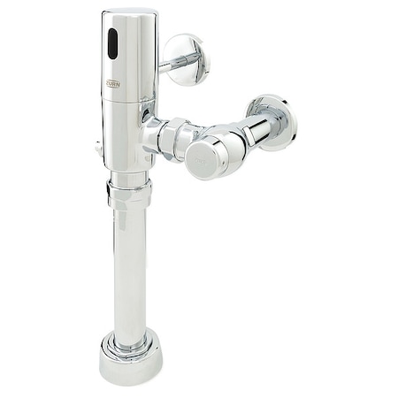 Zurn Toilet Automatic Flush Valve, 1.6 gpf gpf, Polished Chrome, 1 in, 1 1/2 in Spud Coupling ZTR6200-WS1-HW