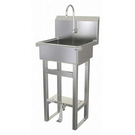 Sani-Lav Hand Sink, 20"x17.5"x43.5", Silver 7251