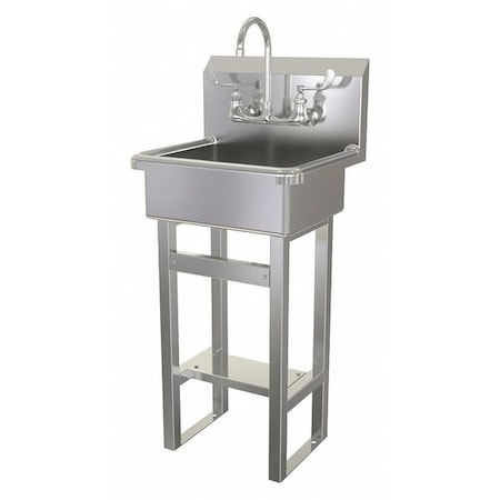 Sani-Lav Hand Sink, 20"x17.5"x43.5", Silver 725F.5