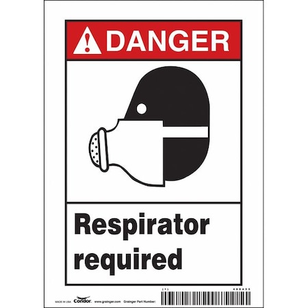 Condor Safety Sign, 5" W, 7" H, 0.055" Thickness, 468A05 468A05