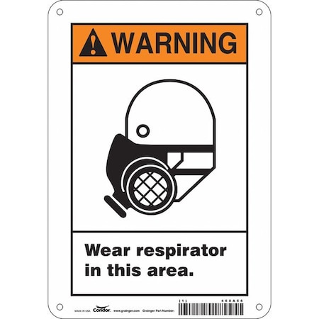 Condor Safety Sign, 10 in Height, 7 in Width, Aluminum, Horizontal Rectangle, English, 468A56 468A56
