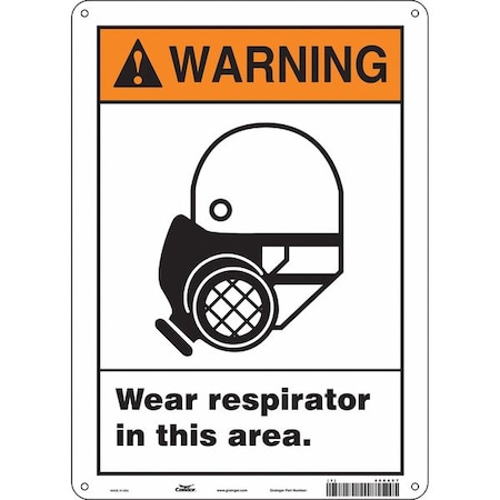 Condor Safety Sign, 14 in Height, 10 in Width, Aluminum, Vertical Rectangle, English, 468A57 468A57
