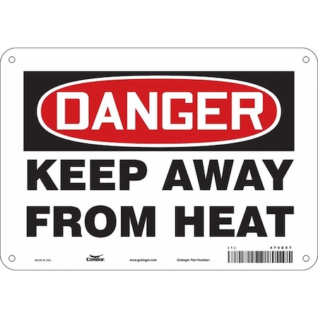 Condor Safety Sign, 7 in Height, 10 in Width, Aluminum, Vertical Rectangle, English, 479D87 479D87