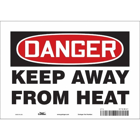 Condor Safety Sign, 7 in Height, 10 in Width, Vinyl, Vertical Rectangle, English, 479D91 479D91