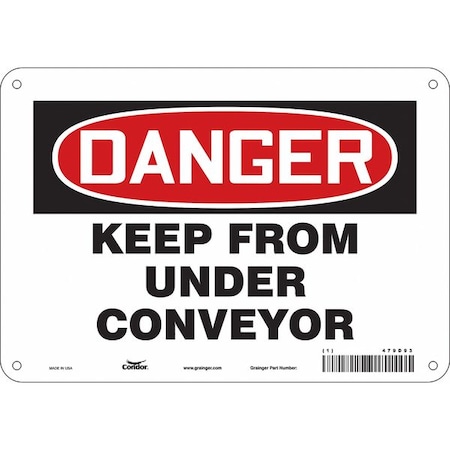 Condor Safety Sign, 7 in Height, 10 in Width, Aluminum, Vertical Rectangle, English, 479D93 479D93