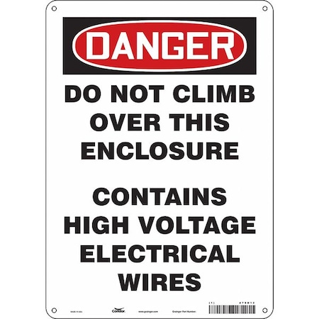 Condor Safety Sign, 14 in Height, 10 in Width, Aluminum, Vertical Rectangle, English, 479D12 479D12