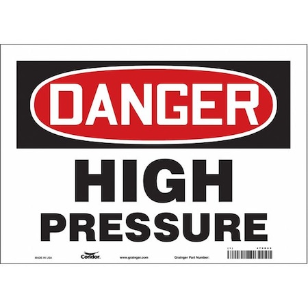 Condor Danger, HIGH PRESSURE, 14 in W x 10 in H, Horizontal Rectangle, Vinyl, 479D65 479D65
