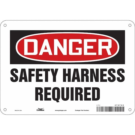 Condor Safety Sign, 7 in Height, 10 in Width, Polyethylene, Vertical Rectangle, English, 479F98 479F98