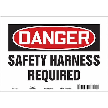 Condor Safety Sign, 7 in Height, 10 in Width, Vinyl, Vertical Rectangle, English, 479G01 479G01