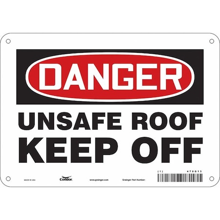 Condor Safety Sign, 7 in Height, 10 in Width, Aluminum, Vertical Rectangle, English, 479G13 479G13