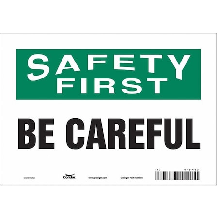 Condor Safety Sign, 7 in Height, 10 in Width, Vinyl, Vertical Rectangle, English, 479H13 479H13