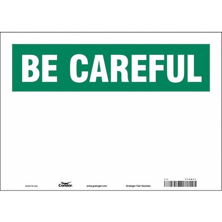 Condor Safety Sign, 14" W, 10" H, 0.004" Thickness 479H21