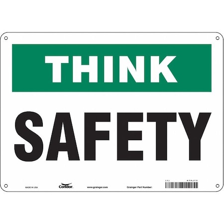 Condor Safety Sign, 10 in Height, 14 in Width, Aluminum, Horizontal Rectangle, English, 479J73 479J73