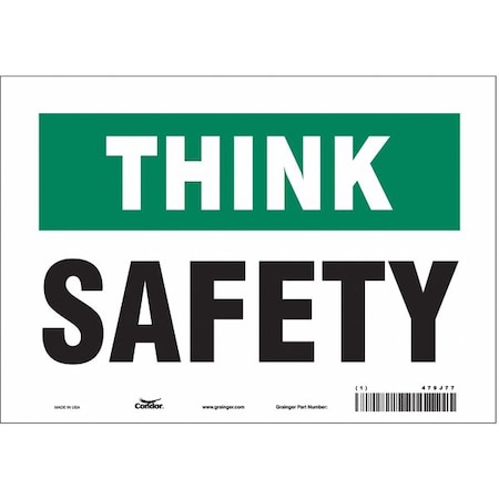 Condor Safety Sign, 7 in Height, 10 in Width, Vinyl, Vertical Rectangle, English, 479J77 479J77
