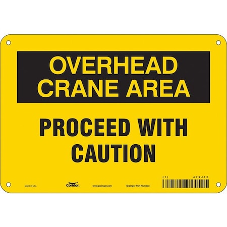 Condor Safety Sign, 7 in Height, 10 in Width, Aluminum, Vertical Rectangle, English, 479J12 479J12