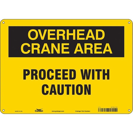 Condor Safety Sign, 10 in Height, 14 in Width, Polyethylene, Horizontal Rectangle, English, 479J15 479J15