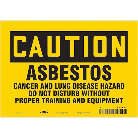 Condor Safety Sign, 7 in Height, 10 in Width, Vinyl, Vertical Rectangle, English, 479K18 479K18