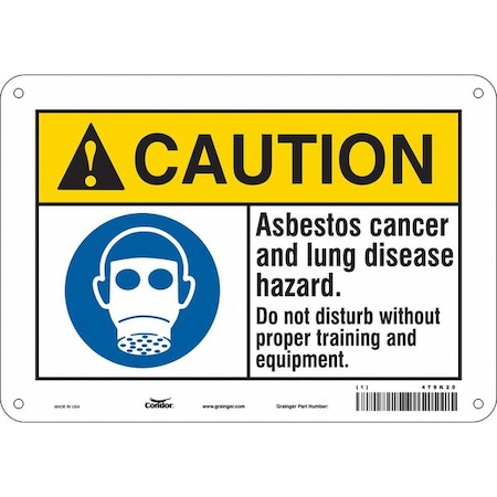 Condor Safety Sign, 7 in Height, 10 in Width, Aluminum, Vertical Rectangle, English, 479K20 479K20