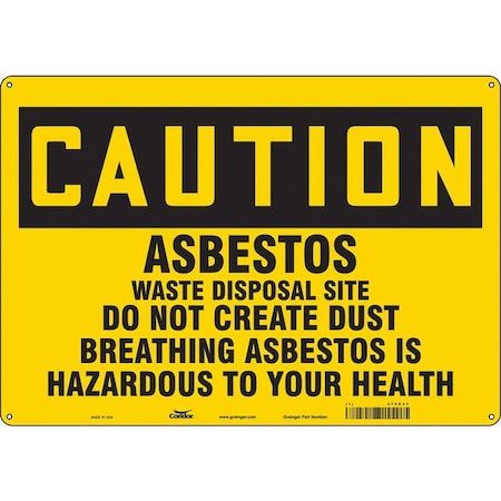 Condor Safety Sign, 14 in H, 20 in W, Polyethylene, Horizontal Rectangle, English, 479K43 479K43