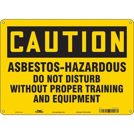 Condor Safety Sign, 10 in Height, 14 in Width, Aluminum, Horizontal Rectangle, English, 479K48 479K48