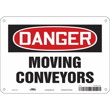 Condor Safety Sign, 7 in Height, 10 in Width, Polyethylene, Vertical Rectangle, English, 479L67 479L67