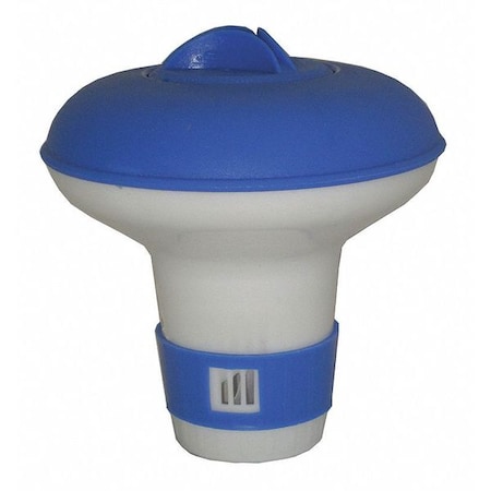 Jed Pool Tools Chemical Dispenser, Plastic, Blue/Wht, 6" H 10-451