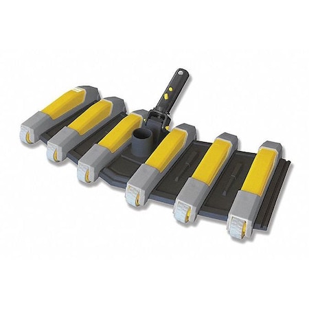 Jed Pool Tools Pool Vacuum, Plastic, Gray/Yellow, 22-1/2"L 30-189