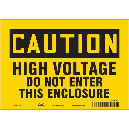 Condor Safety Sign, 7 in Height, 10 in Width, Vinyl, Vertical Rectangle, English, 479N91 479N91