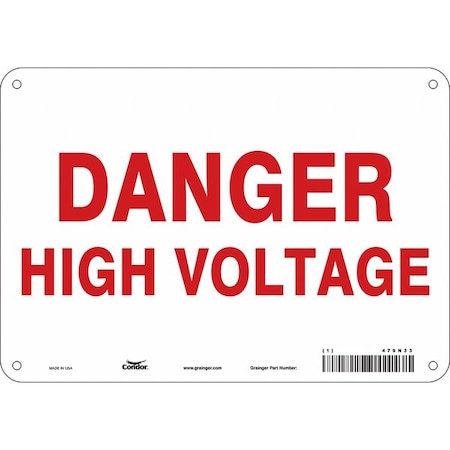 Condor Safety Sign, 7 in Height, 10 in Width, Polyethylene, Vertical Rectangle, English, 479N33 479N33