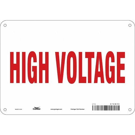 Condor Safety Sign, 7 in Height, 10 in Width, Aluminum, Vertical Rectangle, English, 479N54 479N54