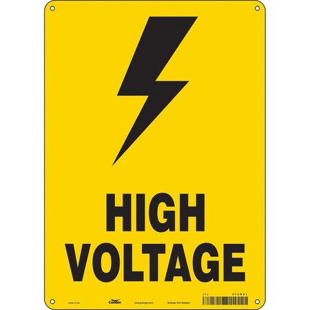 Condor Safety Sign, 14 in Height, 10 in Width, Aluminum, Vertical Rectangle, English, 479N61 479N61