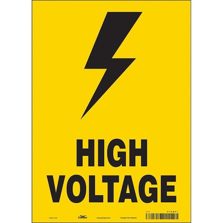 Condor Safety Sign, 14 in Height, 10 in Width, Vinyl, Vertical Rectangle, English, 479N67 479N67