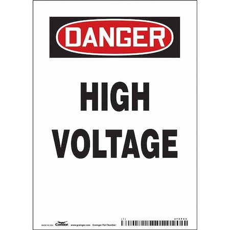Condor Safety Sign, 5" Wx7" H, 0.004" Thickness, 479P85 479P85