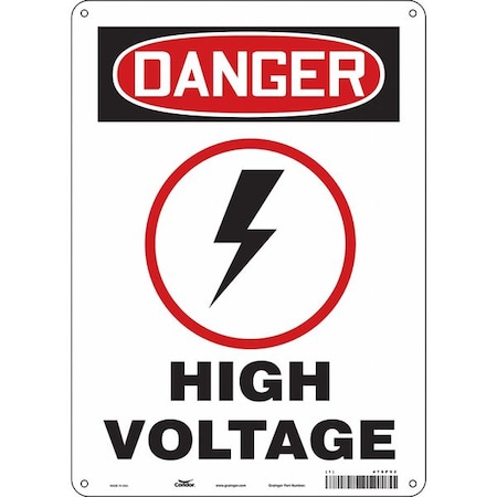 Condor Safety Sign, 14 in Height, 10 in Width, Polyethylene, Vertical Rectangle, English, 479P92 479P92