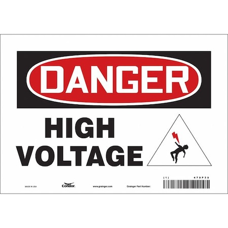 Condor Safety Sign, 7 in Height, 10 in Width, Vinyl, Vertical Rectangle, English, 479P39 479P39