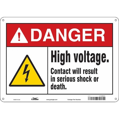 Condor Safety Sign, 14" Wx10" H, 0.010" Thickness, 479R86 479R86
