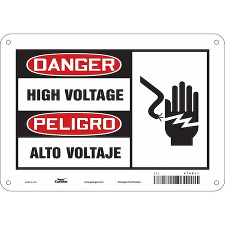 Condor Safety Sign, 10" Wx7" H, 0.032" Thickness, 479R11 479R11