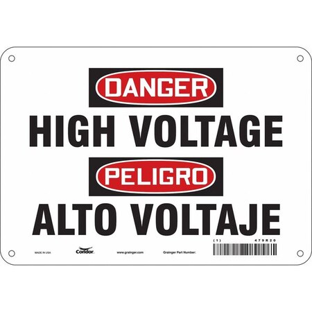 Condor Safety Sign, 10" Wx7" H, 0.055" Thickness, 479R20 479R20