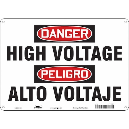 Condor Safety Sign, 14" Wx10" H, 0.055" Thickness, 479R21 479R21