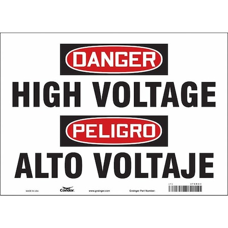 Condor Safety Sign, 14" Wx10" H, 0.004" Thickness, 479R23 479R23