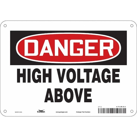 Condor Safety Sign, 7 in Height, 10 in Width, Polyethylene, Vertical Rectangle, English, 479R54 479R54