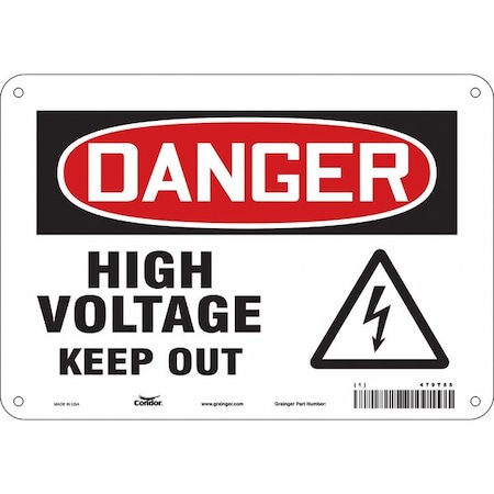 Condor Safety Sign, 7 in Height, 10 in Width, Polyethylene, Vertical Rectangle, English, 479T86 479T86