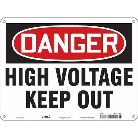 Condor Safety Sign, 24" Wx18" H, 0.055" Thickness, 479T73 479T73